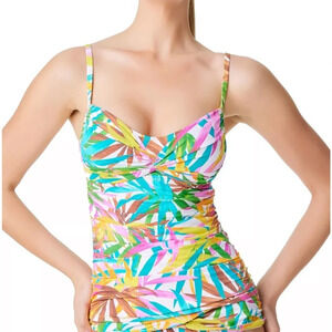 BLEU BY ROD BEATTIE Fantasy Island Tankini Top size 4 NWT‎